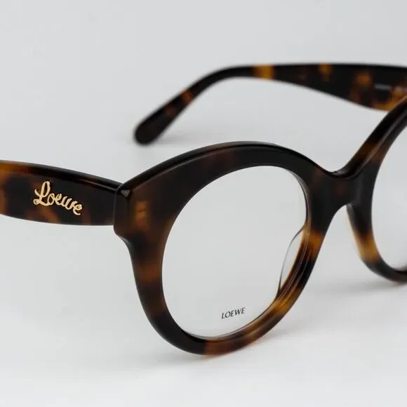 Loewe CURVY Men Eyeglasses Havana Round LW50074I 052 NEW AUTHENTIC